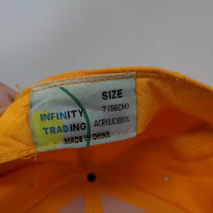 Infinity Trading Fitted Hat Yellow Size 7 Solid 6 Panel Vent Holes Blank