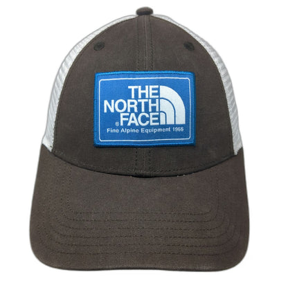 The North Face Trucker Hat Brown One Size Mesh Back Alpine Patch Snapback