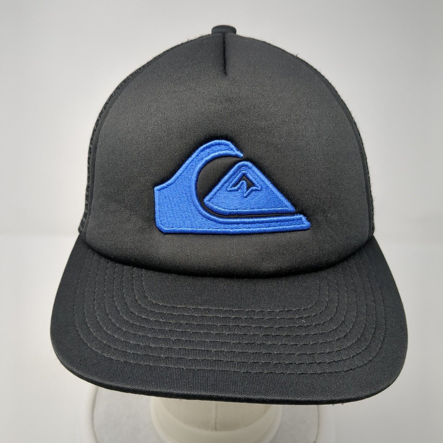Quiksilver Snapback Mesh Back Trucker Hat Black One Size Adjustable
