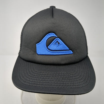 Quiksilver Snapback Mesh Back Trucker Hat Black One Size Adjustable