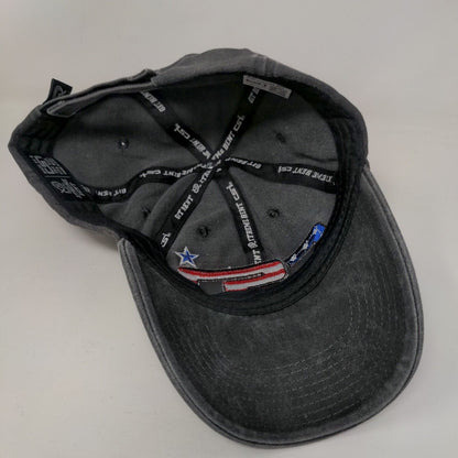 CSI American Flag Strapback Hat Gray OSFM Embroidered Git Bent W/Tags