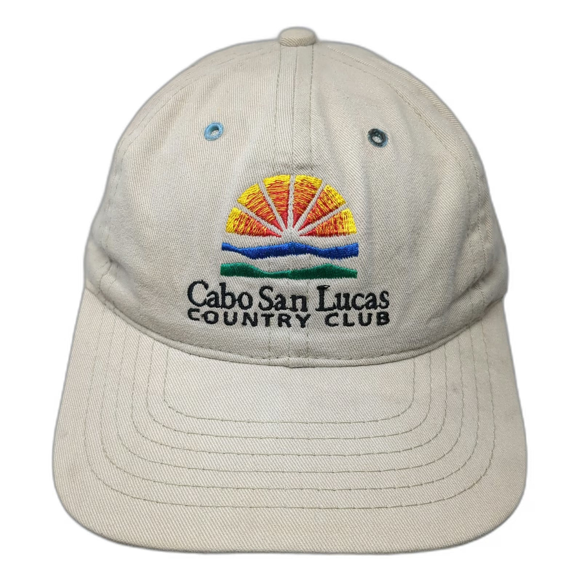 Cabo San Lucas Country Club Golf Beige Baseball Cap One Size Slideback Hat