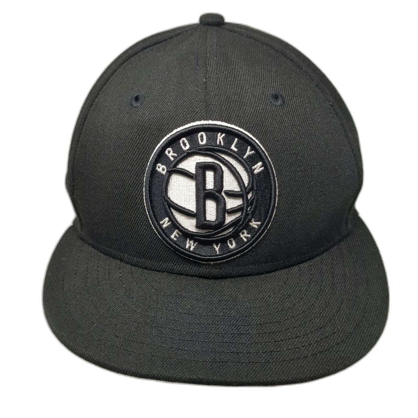 Brooklyn Nets NBA New Era Snapback Black One Size Flat Brim Gray Underbrim Hat
