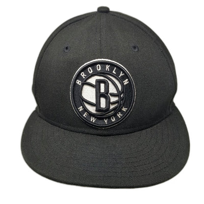 Brooklyn Nets NBA New Era Snapback Black One Size Flat Brim Gray Underbrim Hat