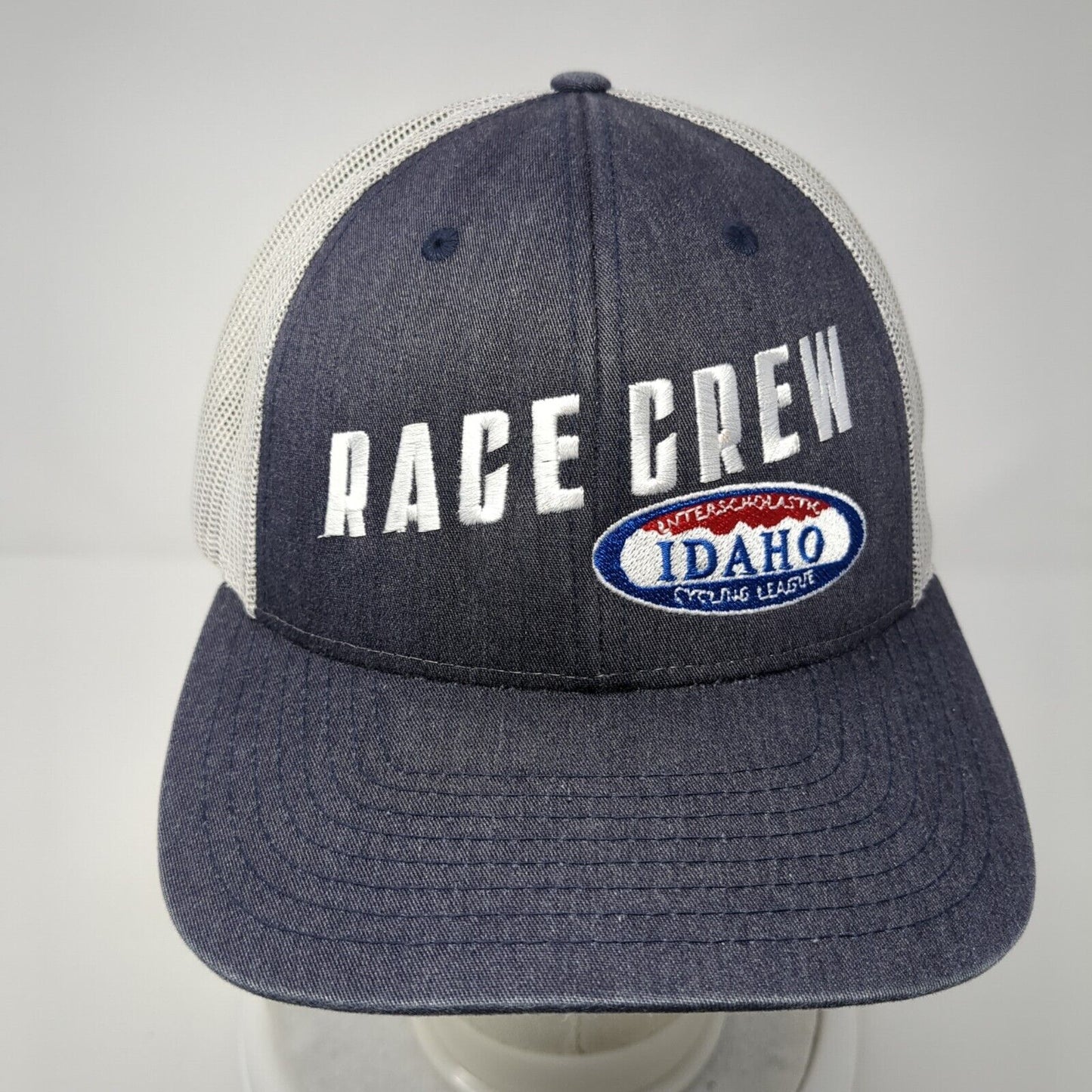 Race Crew Interscholastic Idaho Cycling League Trucker Hat Blue M/L Mesh Back