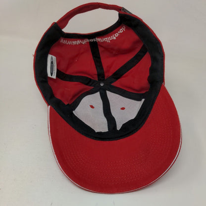 White Cross Switzerland Slideback Hat Red One Size Embroidered Adjustable