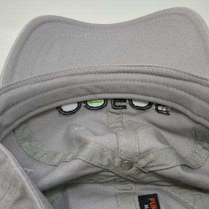 Pukka Oofos Baseball Cap Gray One Size Slideback Cotton Hat Embroidered Logo