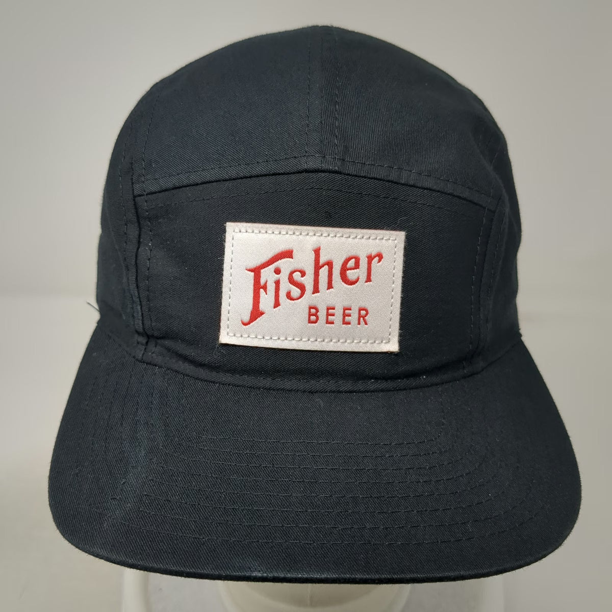 You Know 5 Panel Black One Size Fisher Beer Patch Strapback Flat Bill Hat