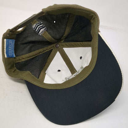 Hilton Snapback Green White Black One Size Handshake Chevron World Map Hat