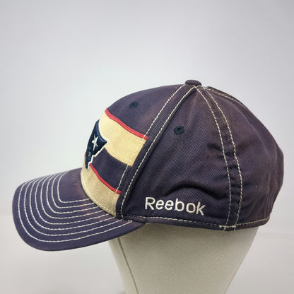 Reebok NFL New England Patriots Blue XL Hat Contrast Stitching Stretch Fit Cap