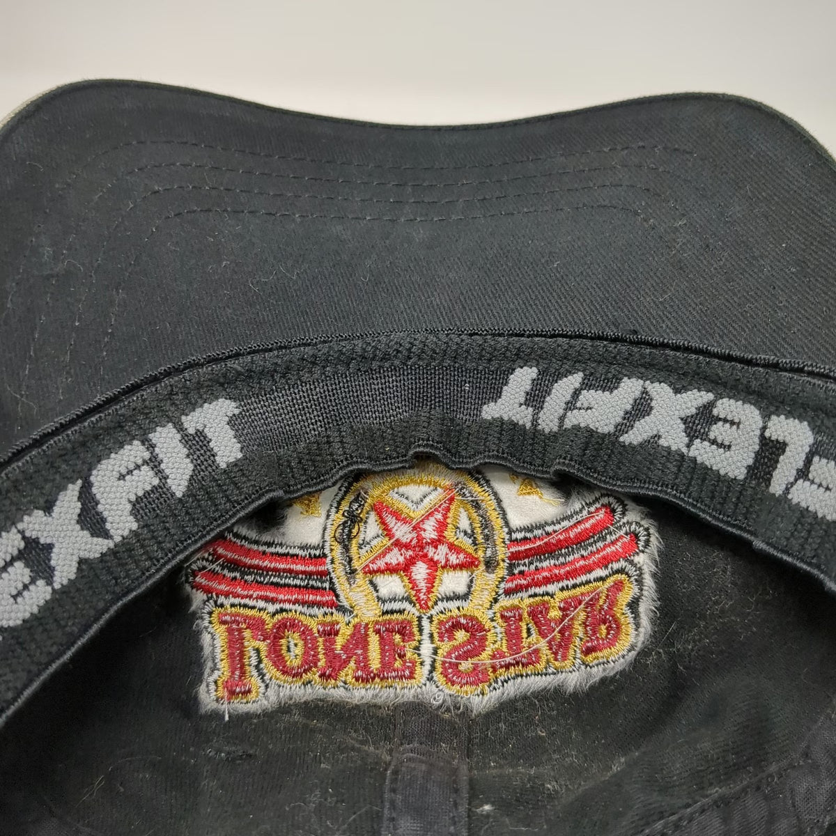 Flexfit Yupoong Baseball Cap Black One Size Lone Star Texas Arizona Hat Sewn