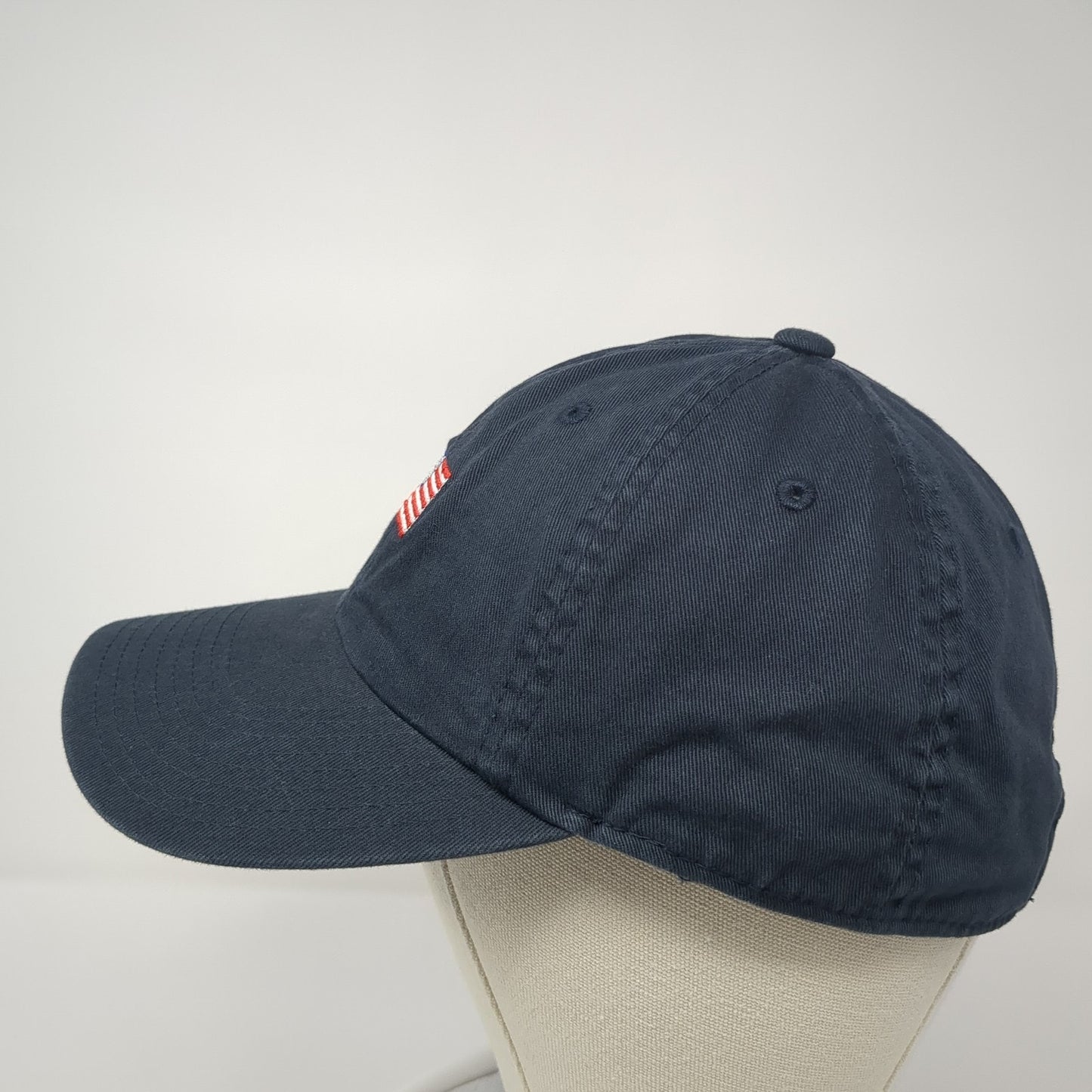 USA Flag Slideback Hat Blue One Size Embroidered Solid American Needle