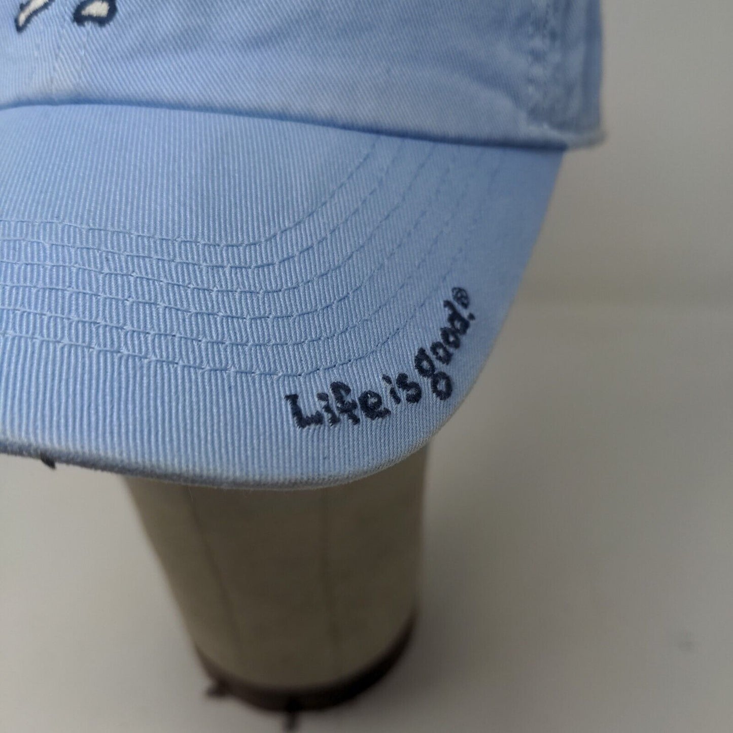 Life is Good Women's Slideback Hat Blue Adjustable Embroidered Golf Logo