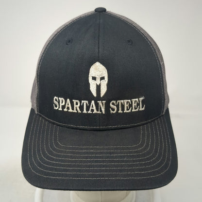 Richardson Trucker Hat Black One Size Spartan Steel Molon Labe Mesh Back Hat