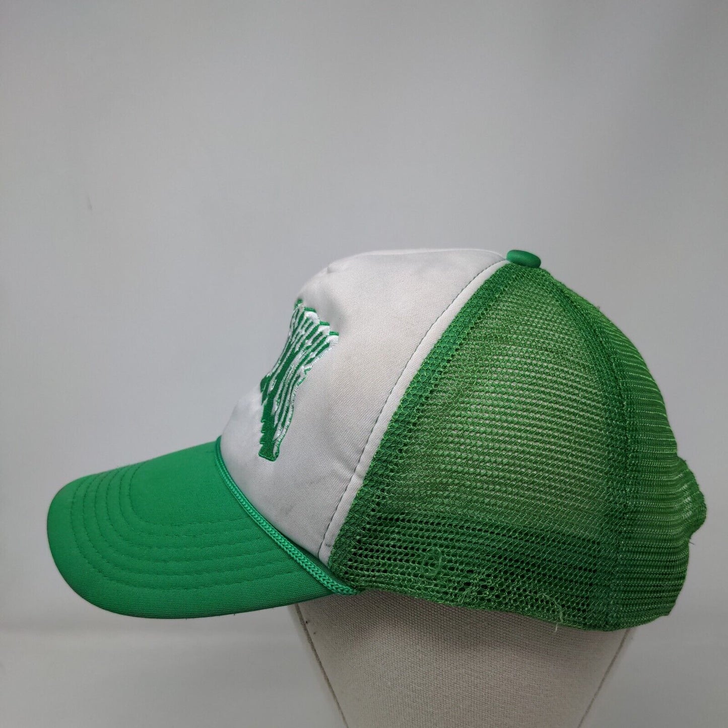 Dead Star Snapback Mesh Back Rope Trucker Hat Green One Size Embroidered