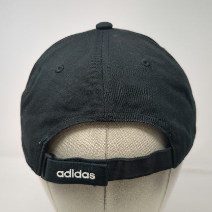 Adidas Baseball Cap Black One Size Box Logo Cotton Strapback Aeroready hat