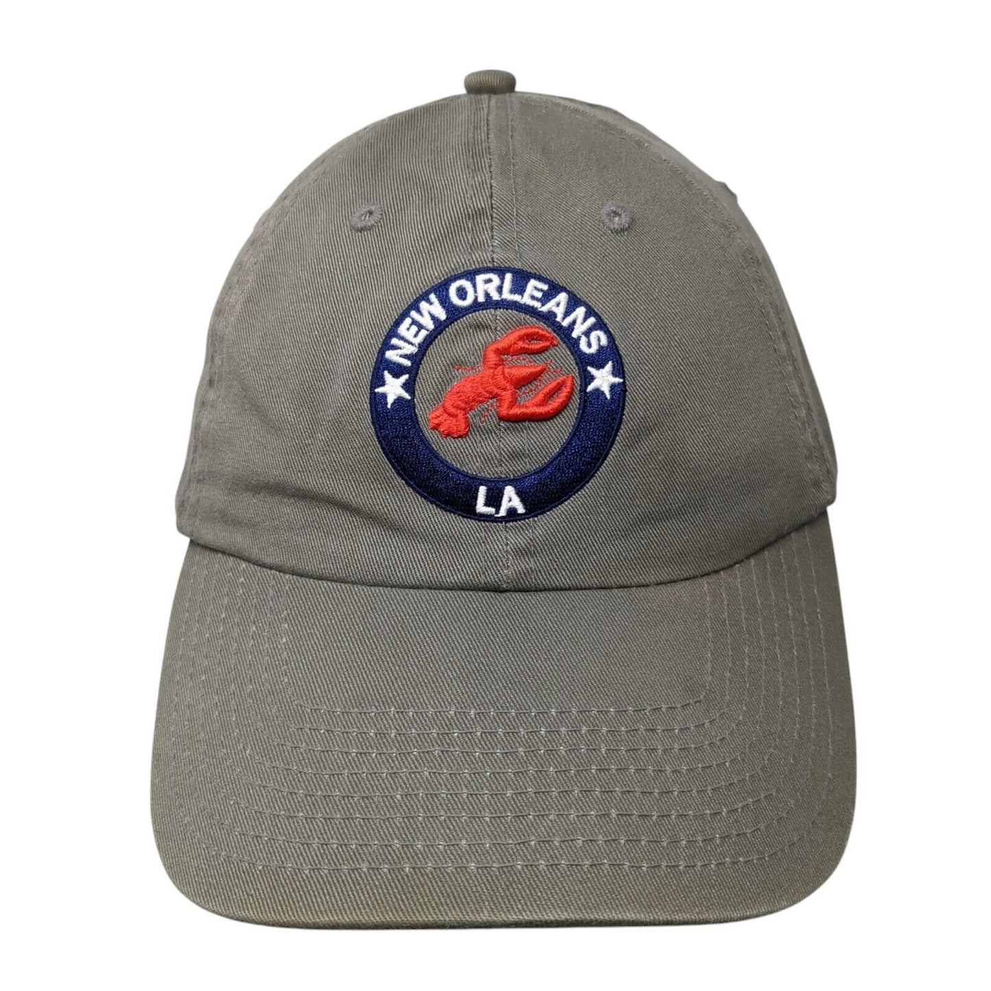 New Orleans LA Lobster Slideback Hat Gray One Size Adjustable 6 Panel
