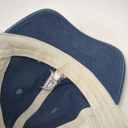 Sportman Trucker Hat Blue Beige One Size Aberondon Logo Snapback Mesh Adjustable
