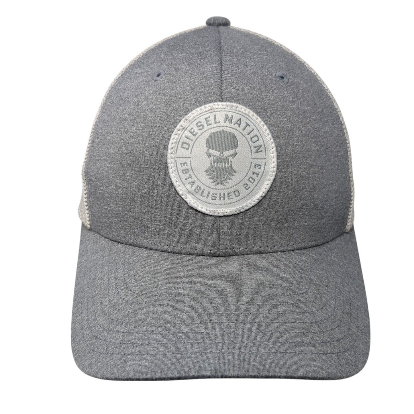 Diesel Nation Established 2013 Fitted Trucker Hat Gray OS Flexfit Mesh Yupoong