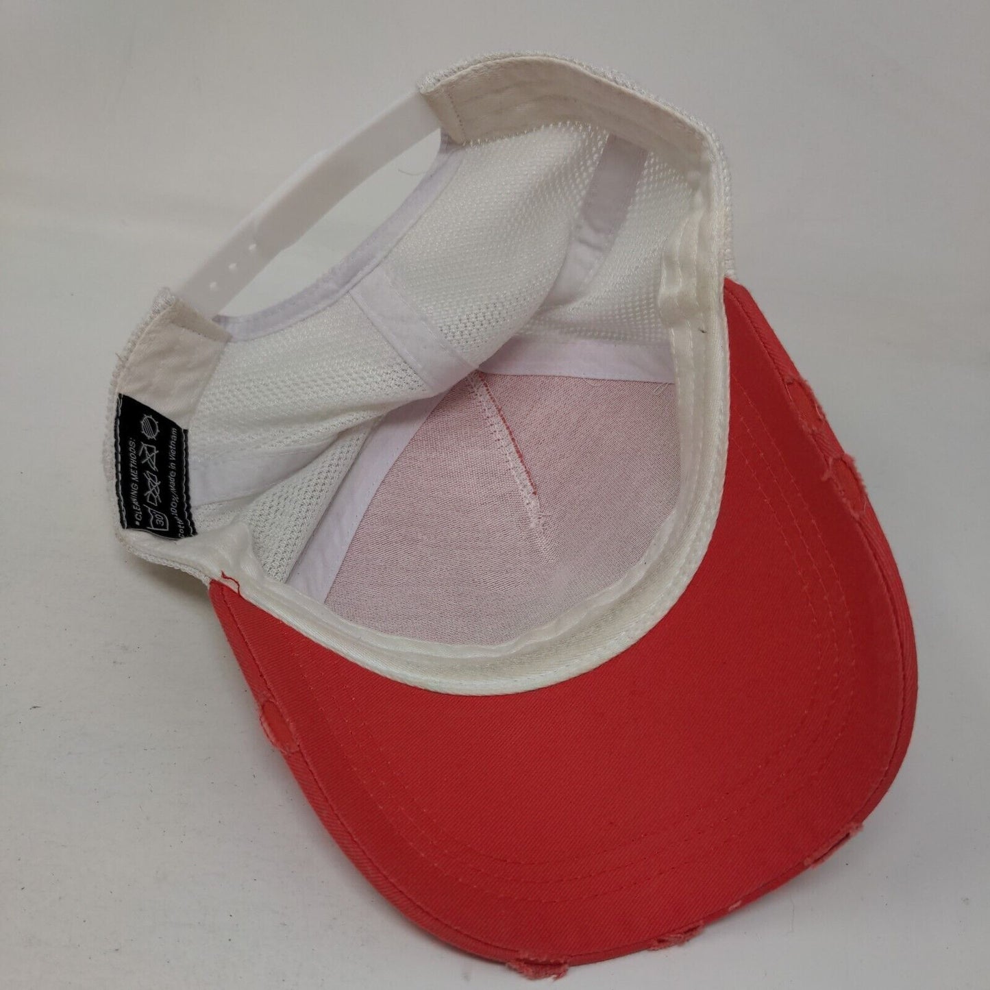 Unbranded Snapback Trucker Hat Multicolor OS Mesh Back Lace Trim Distressed