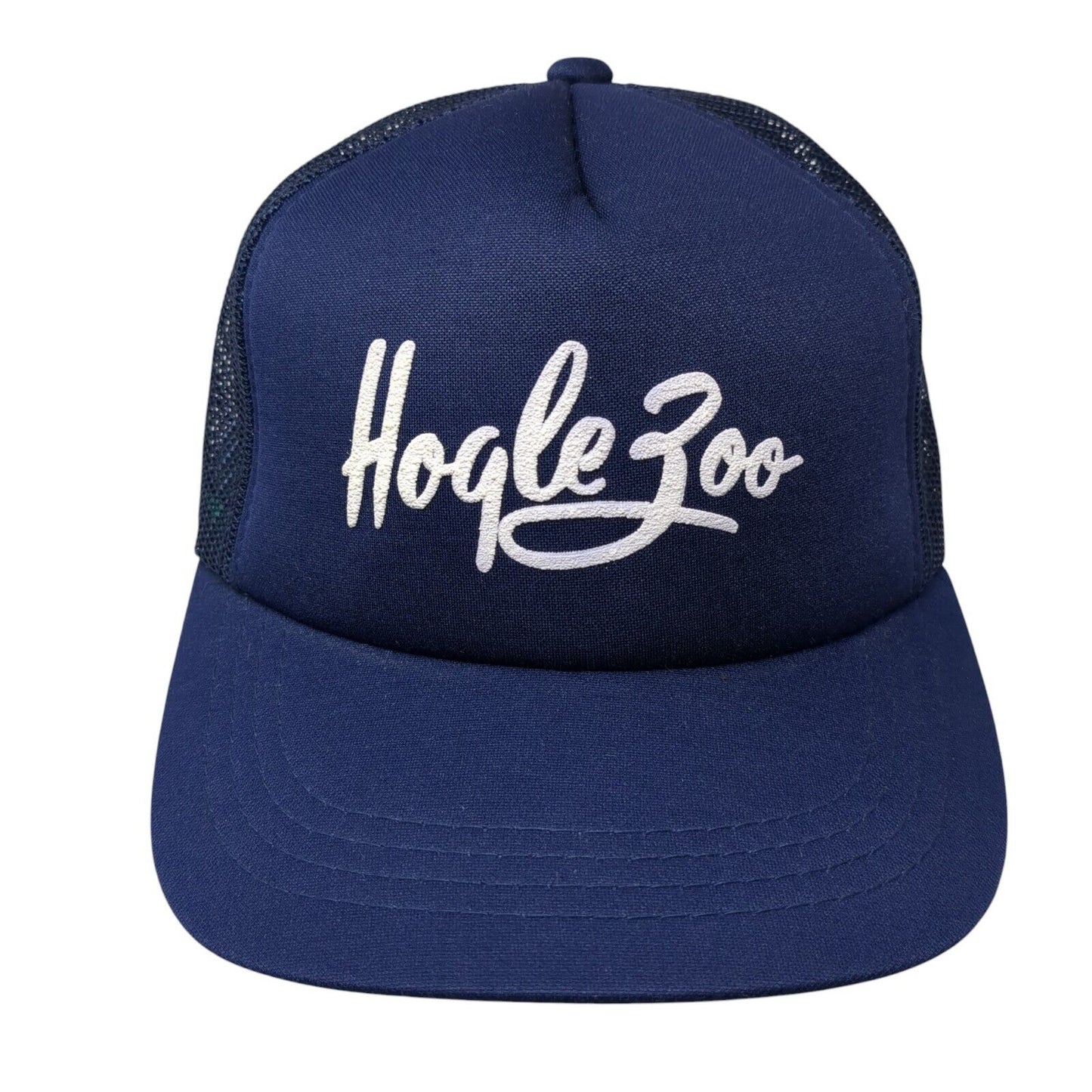 Hogle Zoo Snapback Mesh Back Trucker Hat Blue OSFA Adjustable Triangle