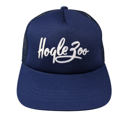 Hogle Zoo Snapback Mesh Back Trucker Hat Blue OSFA Adjustable Triangle