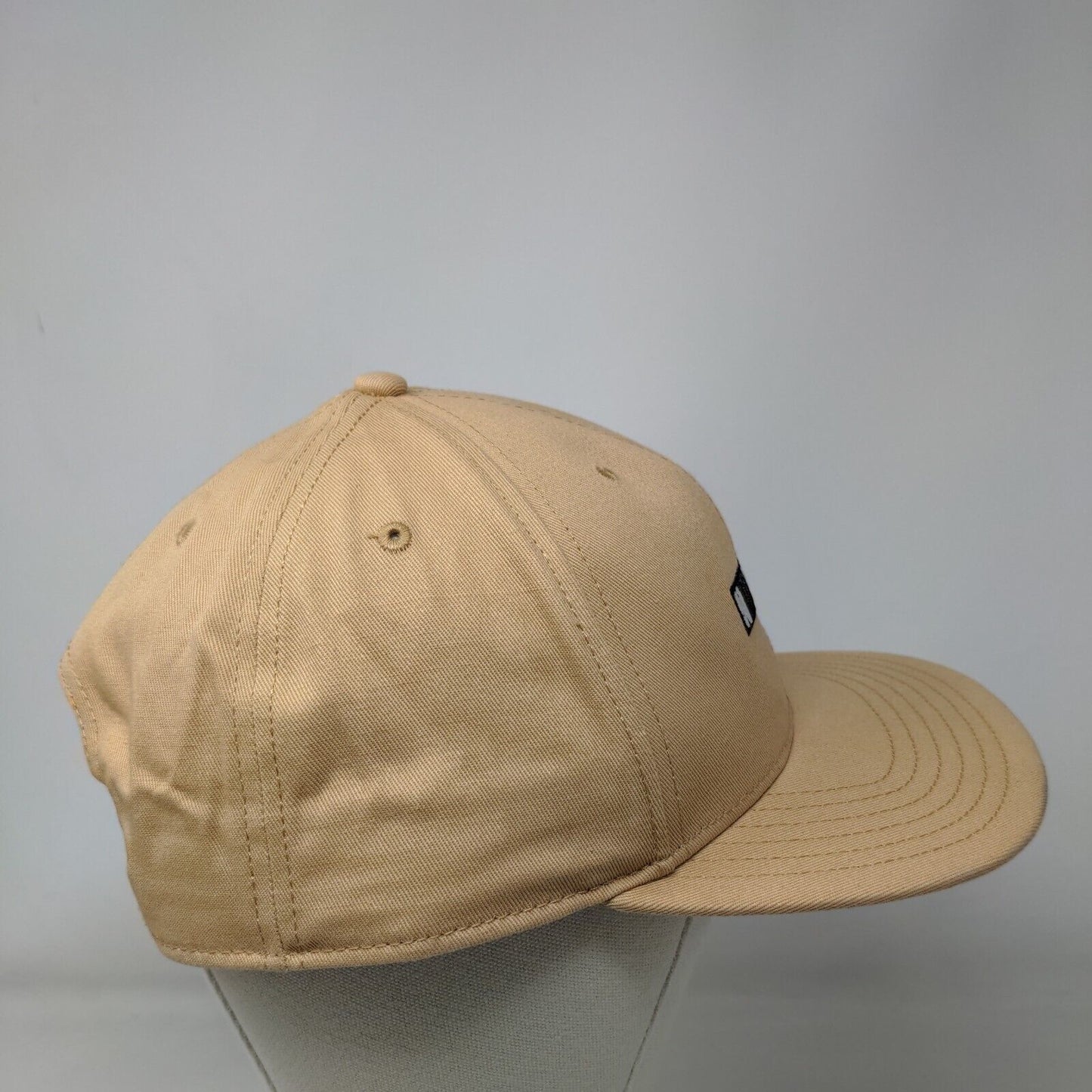 NEFF Snapback Hat Tan One Size Adjustable Embroidered Solid 6 Panel