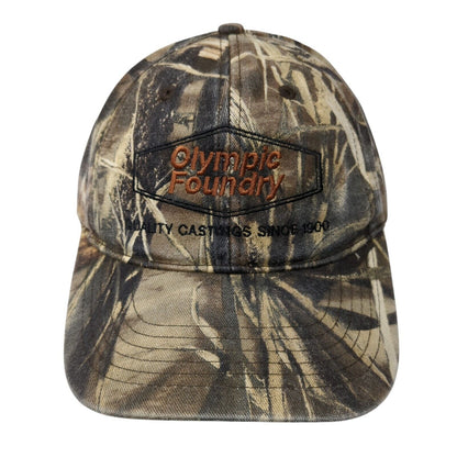 Olympic Foundry Snapback Hat Camouflage One Size Adjustable Embroidered 6 Panel