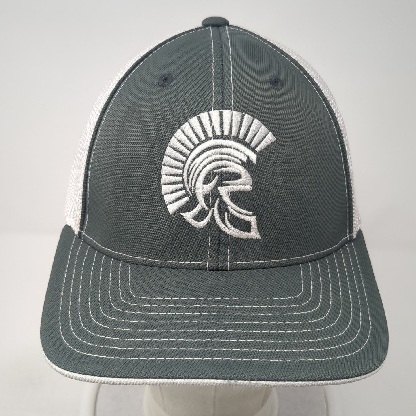 Michigan State Spartans Fitted Trucker Hat Gray 8 Mesh Back Pacific Headwear