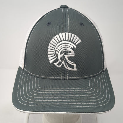 Michigan State Spartans Fitted Trucker Hat Gray 8 Mesh Back Pacific Headwear