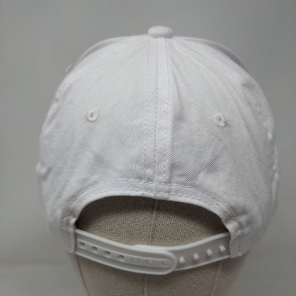 Bass Pro Shops Snapback Hat White OSFM Embroidered Gone Fishing 6 Panel