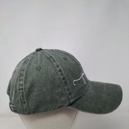 Jameson Slideback Hat Green OSFA Adjustable Embroidered Vented Holes 6 Panel