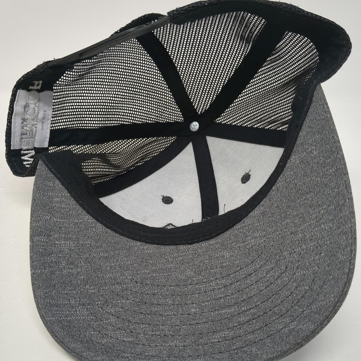 Team Webco Americor Trucker Hat Gray One Size Mesh Back Snapback Logo Structured