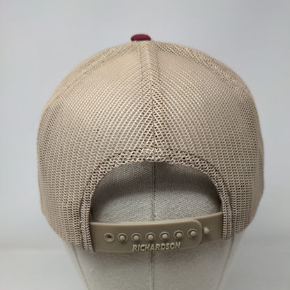 Expedition Inspiration Snapback Trucker Hat Red One Size Mesh Back