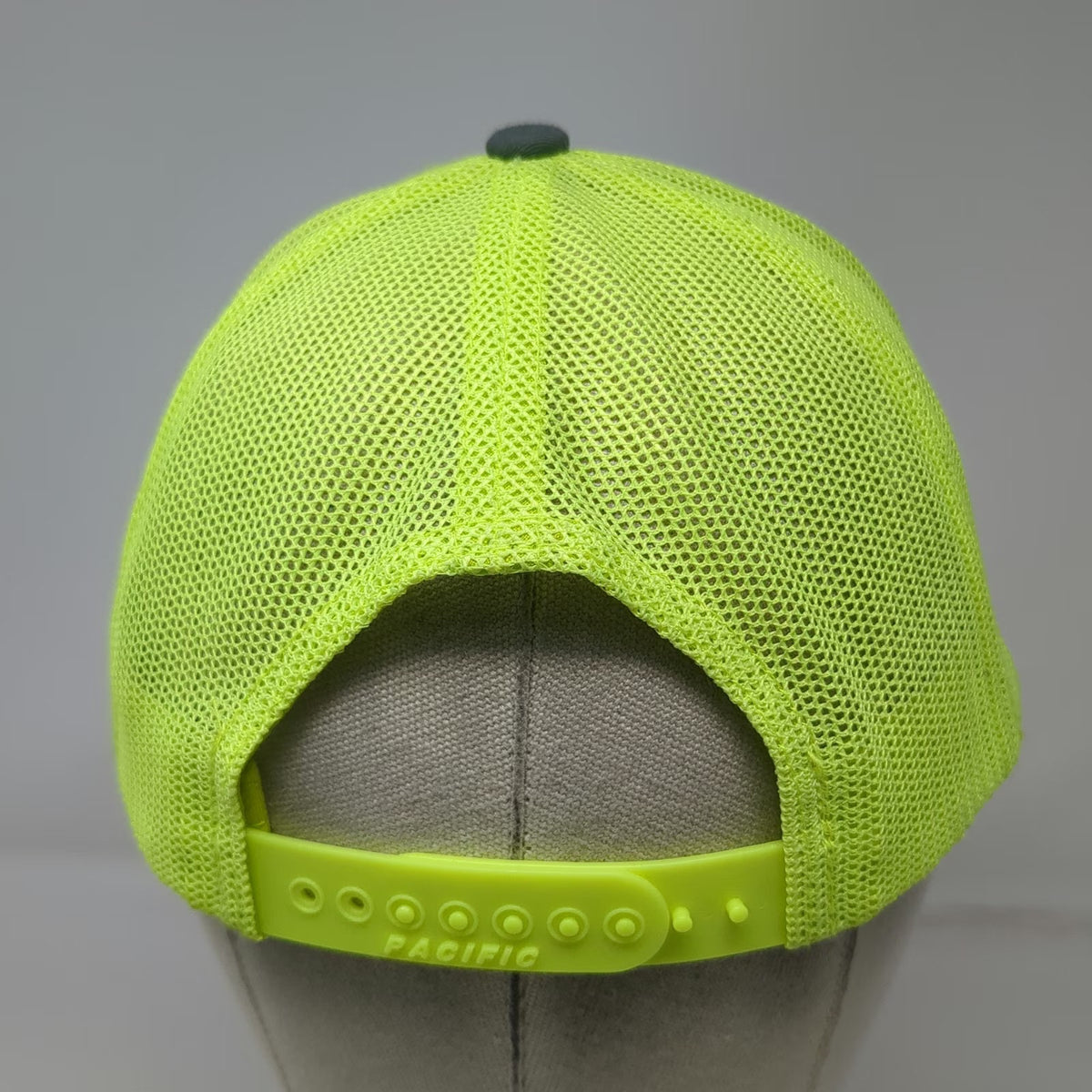 Pacific Headwear Trucker Hat Gray One Size Green Meadows Landscaping Mesh Logo