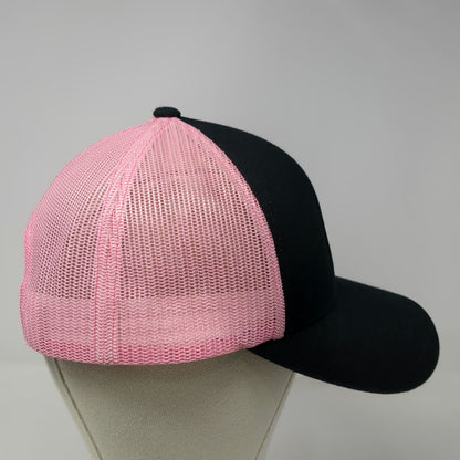 Hurley Trucker Hat Black Pink One Size Mesh Snapback Logo Embroidered Surf