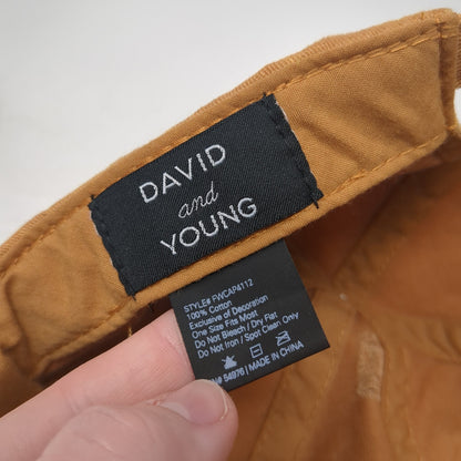 KC Love Slideback Baseball Cap Brown OS Adjustable Distressed David And Young