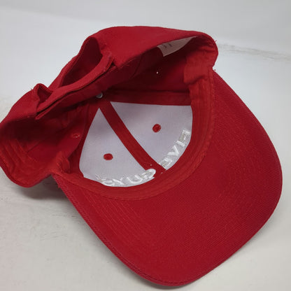 Five Guys Baseball Cap Red One Size Strapback Cotton Embroidered Logo Hat