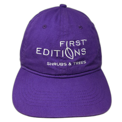 KBC Baseball Cap Purple One Size First Editions Shrubs Trees Logo Cotton Hat