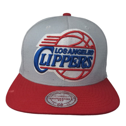 Mitchell & Ness Men's Snapback Hat Gray OSFA Embroidered Los Angeles Clippers