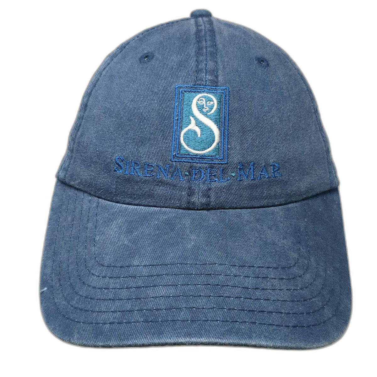 Otto Baseball Cap Blue One Size Sirena Del Mar Logo Strapback Cotton Hat