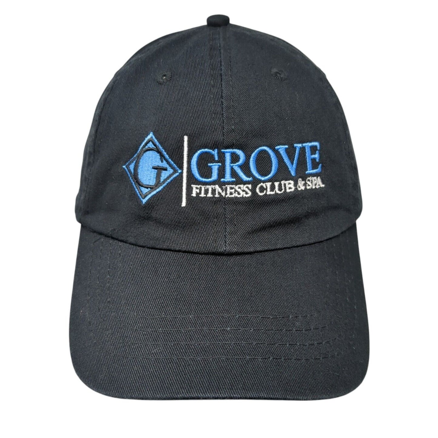 Grove Fitness Club & Spa Strapback Hat Black One Size Adjustable 6 Panel