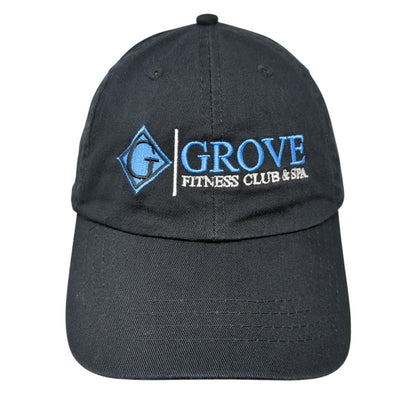 Grove Fitness Club & Spa Strapback Hat Black One Size Adjustable 6 Panel