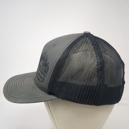 Richardson Trucker Hat Gray One Size Snapback Kershaw Curb & Gutter Flames Mesh