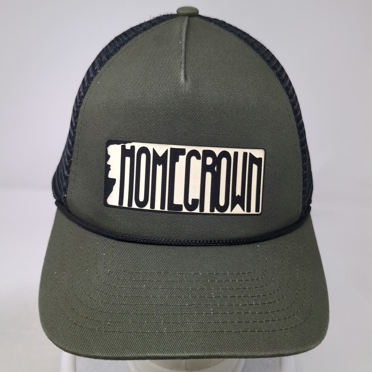 Dri Duck Homecrown Trucker Hat Green One Size Mesh Snapback Rope Patch Cap