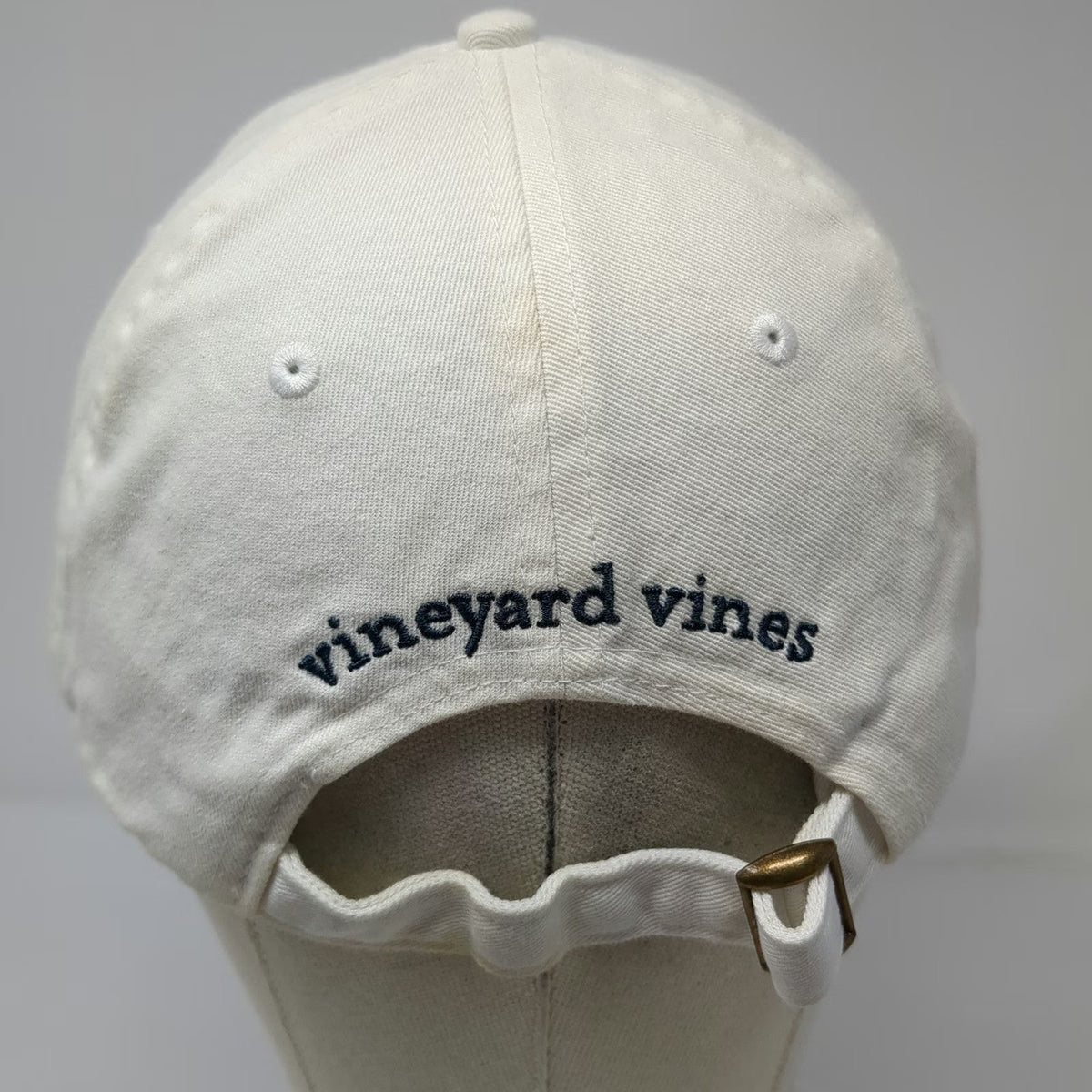 Bentley University NCAA Vineyard Vines White One Size Hat Whale Slideback Cotton