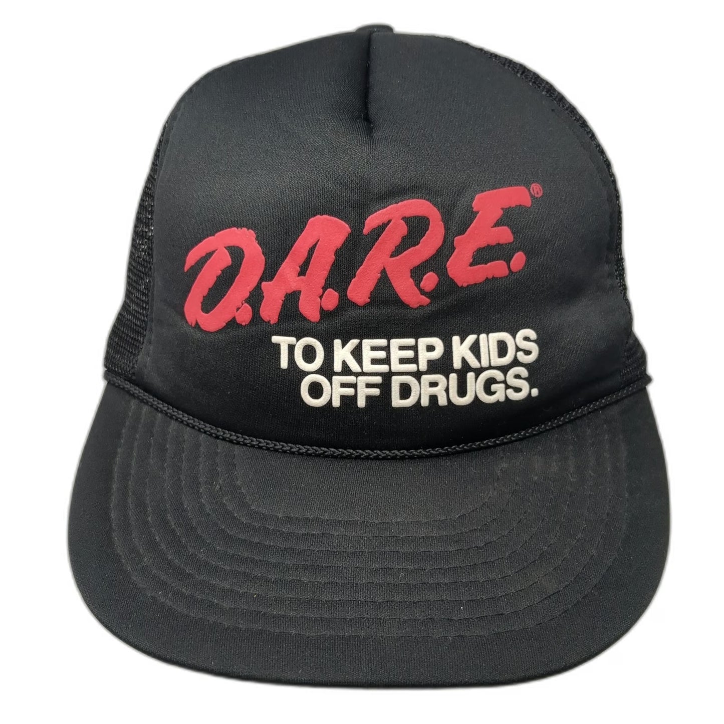 Mohr's Trucker Hat Black One Size D.A.R.E. To Keep Kids Off Drugs Mesh Snapback