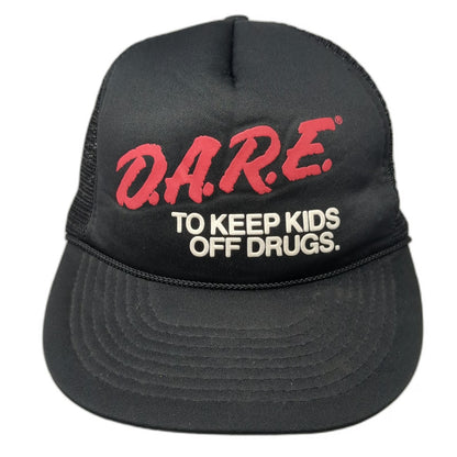 Mohr's Trucker Hat Black One Size D.A.R.E. To Keep Kids Off Drugs Mesh Snapback