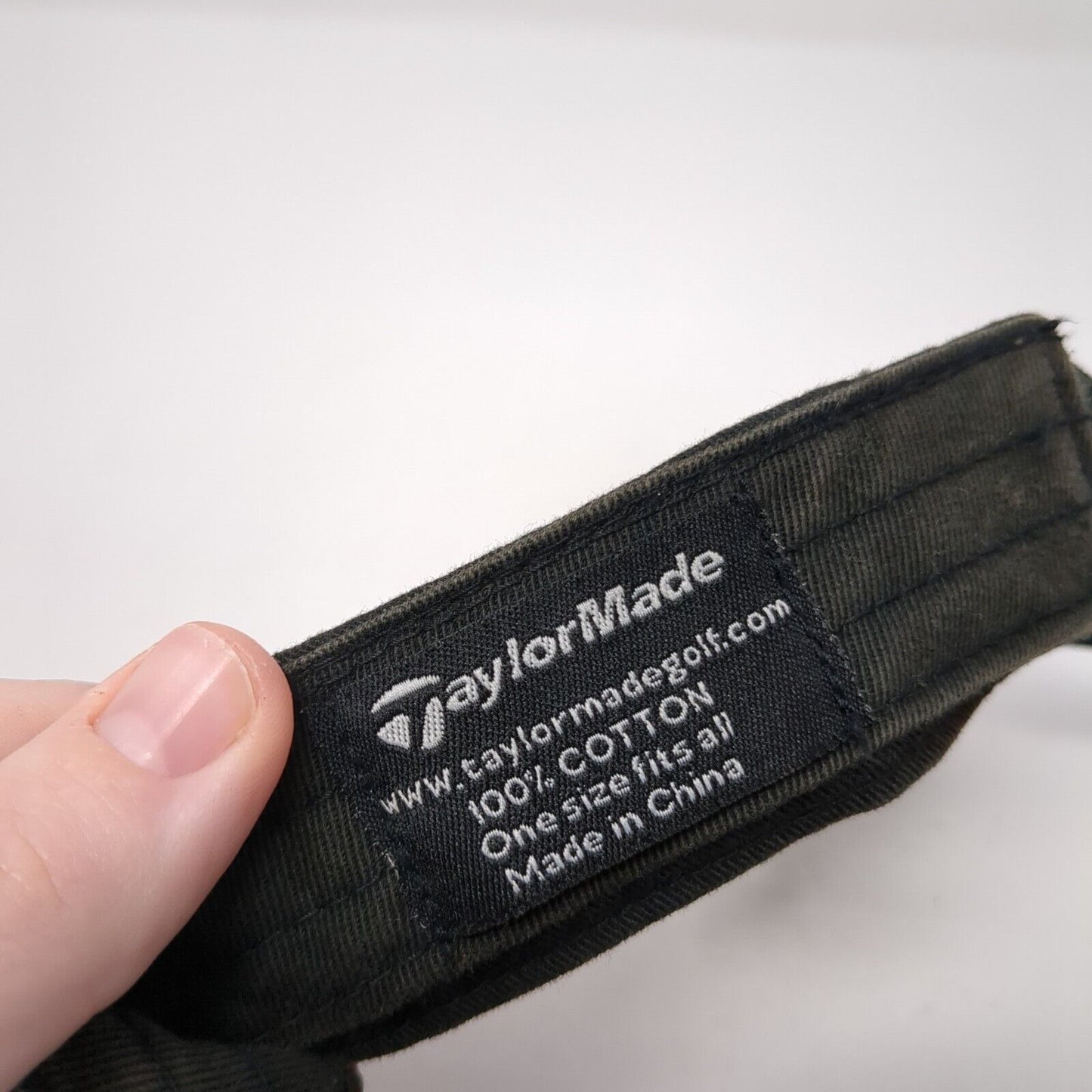 TaylorMade Strapback Golf Visor Hat Black One Size Adjustable Outdoor