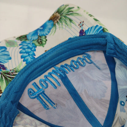 Hollywood Strapback Hat Multicolor OSFA Floral Hawaiian Embroidered